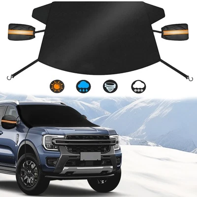 Cubierta de hielo y nieve para parabrisas de coche con cubierta de espejo lateral pesada para Kia Telluride Foto 1 de 4