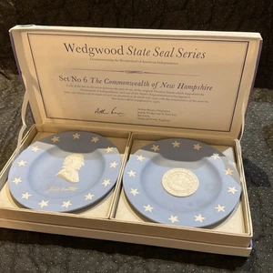 Wedgwood Jasperware State Seal Serie Teller mit Originalkarton #6 NewHampshire 1976 - Bild 1 von 9