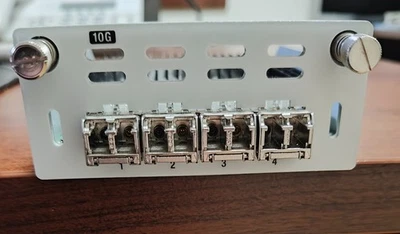Check Point CPAP‑ACC‑4‑10F Module + 4x 10G SFP+ Transceivers | Tested | Working - Image 1 of 4
