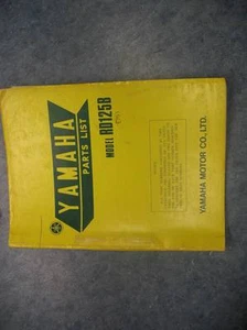 YAMAHA LISTA DE PIEZAS NÚMEROS MANUAL 1974 RD125 RD125B - Imagen 1 de 6