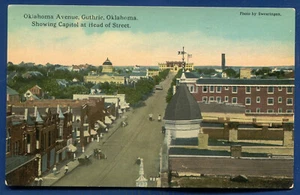 Guthrie Oklahoma Avenue Airview Advertising Postcard Vote Yes - Picture 1 of 2