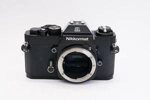 Raro cuerpo de cámara fotográfica Nikon Nikkormat EL 35 mm negro solo probado, ¡funciona muy bien! - Imagen 1 de 10