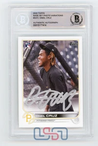 Oneil Cruz Pittsburgh Pirates Signed Autographed 2022 Topps #537C Beckett BAS - Picture 1 of 2