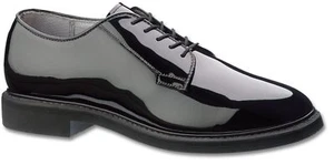 Army USAF Colonel Black High Gloss Low Quarter Men Size 8.5-11 Capps Shoes 90253 - Picture 1 of 2