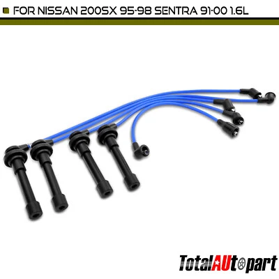 Juego de 5 cables de bujía para Nissan 200SX 95-98 NX 1991-1993 Sentra 1991-2000 Foto 1 de 4