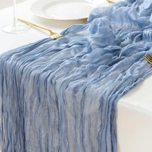 1 Pack Dusty Blue Cheesecloth Table Runner Spring Decor 10Ft Boho Gauze Cheese C - Picture 1 of 12