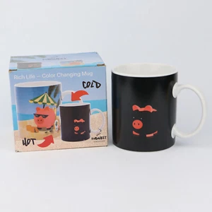 Ingwest Rich Life Farbwechsel Tasse Schwein am Strand Ich lebe mein Leben wie ich will! - Bild 1 von 12