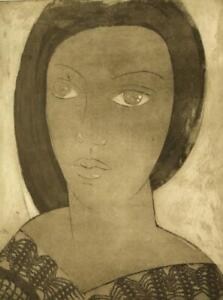 Original modernist contemporary aquatint etching; ‘Simple Beauty’