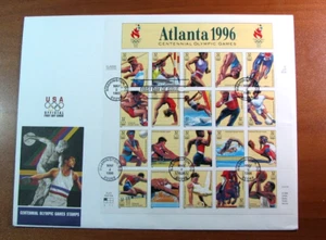 US FDC Scott# 3068a-t Centennial Olympic Games 1996 Used  L622 - Picture 1 of 2