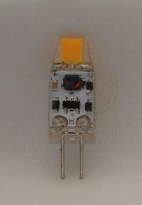 5 peças. Lâmpada de cristal JC LED 12V 1W G4 bi-pin regulável trailer/barco super brilhante - Imagem 1 de 2