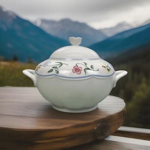 Villeroy & Boch Mariposa Round Covered Vegetable Bowl Bone China Floral Flowers - Picture 1 of 10