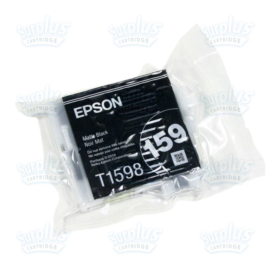 Genuine Epson 159 Matte Black Cartridge T1598 T159820 T159 Stylus Photo R2000 - Image 1 of 1