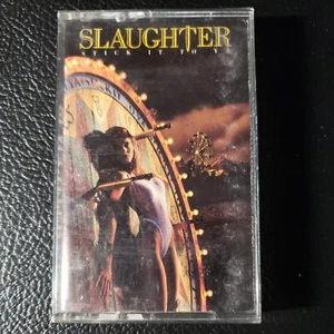 Stick It To Ya-Cassette-Slaughter-1990-Chrysalis-hard rock/metal - Picture 1 of 5