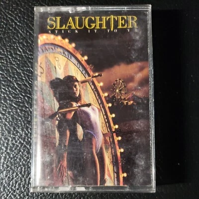 Stick It To Ya-Cassette-Slaughter-1990-Chrysalis-hard rock/metal - Image 1 of 4