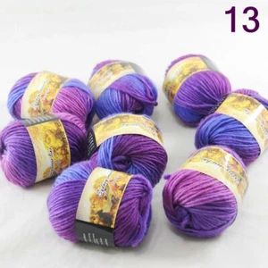 SALE 8BallsX50gr Warm Colorful Rugs Knitting Wool Blankets Crocheted Yarn 13 - Bild 1 von 12