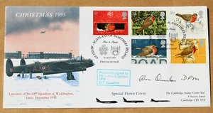 CHRISTMAS 1995 617 SQUADRON CONCORDE FLOWN FDC BY Flt lT ALAN E QUINTON DFM - Picture 1 of 2