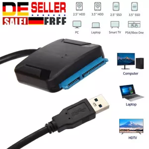 USB 3.0 auf zu SATA Adapter Kabel für 2.5 3.5" Zoll HDD SSD Festplatte Konverter - Bild 1 von 11