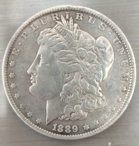 1 $ 1889 O USA One Dollar Morgan ss ze skalą Henkla - Zdjęcie 1 z 2