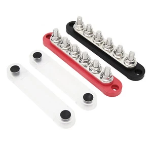 2x Battery Bus Bar 6 X 5/16in M8 150A 6 Channel Power Distribution Block. - Picture 1 of 22