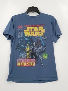 Star Wars Mens Size Medium Color Blue Graphic Short Sleeve Tee Shirt - Picture 1 of 4