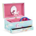 Jewelkeeper Girl's Musical Jewelry Storage Box With Pullout Drawer, Rainbow Unic