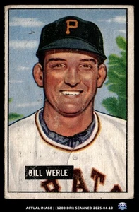 1951 Bowman #64 Bill Werle Pittsburgh Pirates Sehr guter Zustand - Bild 1 von 2