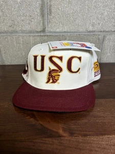 Vintage 90s USC Trojans Sports Specialties Laser Stitch Wool Snapback Hat NWT - Picture 1 of 9