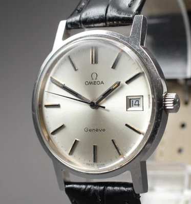 Vintage 1972 [Near MINT] Omega Geneve Cal.1030 35mm Manual Winding Silver Men's - Image 1 of 4
