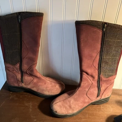 Botas de Invierno LLBean 9.5 Borgoña Seude/A Cuadros Foto 1 de 4