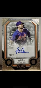 2024 Topps Tier One Pete Alonso Auto #23/49 Mets - Picture 1 of 2