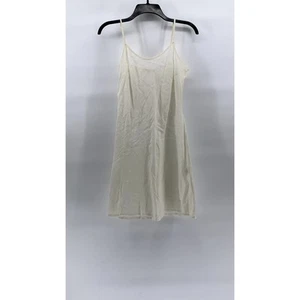 MAJE Women’s Cream Scoop-Neck Adjustable Spaghetti Strap Mini Slip Dress SZ 2 - Picture 1 of 12