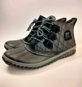 Sorel Out N About Plus Waterproof Boots Womens Size 10 Black - Picture 1 of 8