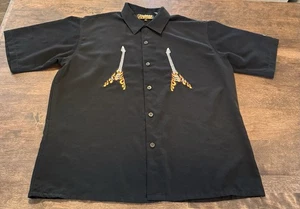 Dragonfly Hard Rock Cafe Chicago Shirt Mens XL Flame Guitars Button Up - Picture 1 of 9