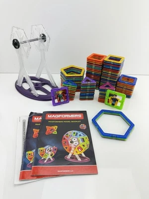 100 x Lot Magformers Magnetic Building Tiles Blocks Magnatiles Carnival Mixed - Image 1 of 4