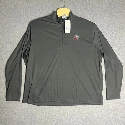 Pullover para hombre Liberty Flames logotipo gris cuarto cremallera manga larga talla XXXL Foto 1 de 4