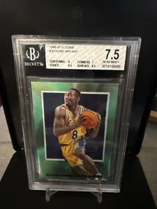 1996-97 E-X2000 KOBE BRYANT RC LAKERS BGS 7.5 - Foto 1 di 2