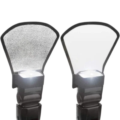 Diffusore flash fotocamera universale softbox argento bianco riflettore per Canon/Nikon