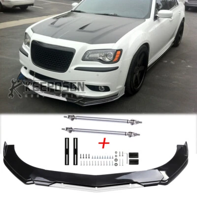 Gloss White Front Bumper Lip Splitter Spoiler Body Kit Parts for Chrysler 300C S - Image 1 of 4