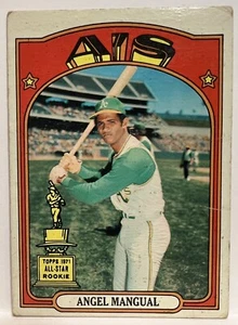 1972 Topps PC Set-Break # 62 Angel Mangual NM-MT Rookie Of Year Cup Must See - Picture 1 of 6