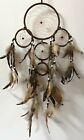 Dream Catcher With Multi Brown Feathers And 5 Rings