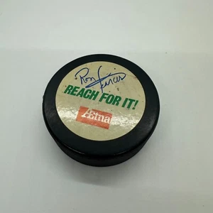 Autographed RON FRANCIS  Hartford Whalers / Carolina Hurricanes Hockey Puck - Picture 1 of 2