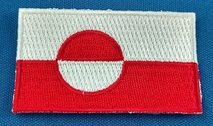 Greenland Flag Patch Embroidered Iron On Applique Greenlander Greenlandic - Picture 1 of 1
