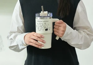 Vaso Kakao Friends Doodle Mega Grip Ryan&Chunsik - Corea - Imagen 1 de 9