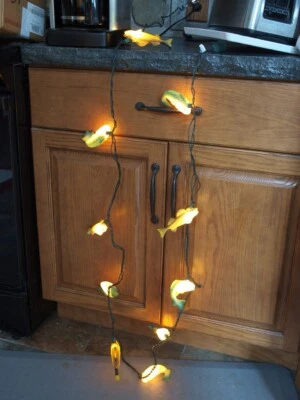 10 Blow Mold Bass Fish String Lights Patio Camping Fishing Trailer Decor Outdoor - Image 1 of 4