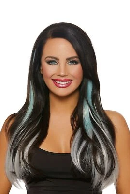 Dreamgirl Women's Long Straight Ombré Three-Piece Hair Extensions, Multi, One... - Image 1 of 2