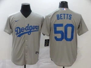 Men's Dodgers Mookie Betts Gray Jersey Size XL - Picture 1 of 6