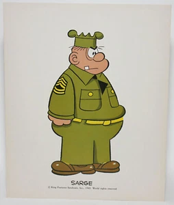 SARGE (BEETLE BAILY) Print 1965 King Features Syndicate Cartoon 8x10 Vintage - Picture 1 of 2