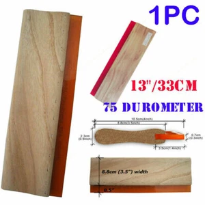 13 Inch Screen Printing Squeegee Blade Wood Handle Ink Scraper Scratch Board - Picture 1 of 6