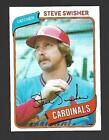 1980 Topps #163 Steve Swisher St. Louis Cardinals excellent état 