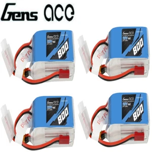 4X Gens Ace 800mAh 45C 11.1V 3S Lipo Battery JST-SYP For eFlite Mini Convergence - Picture 1 of 6